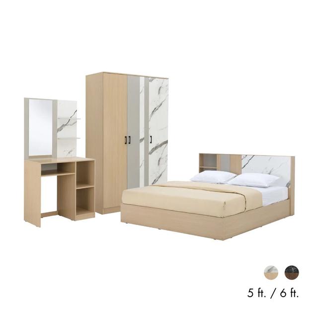 ชุดห้องนอน รุ่นแมกโนเลีย (เตียง, ตู้เสื้อผ้า 3 บาน, โต๊ะเครื่องแป้ง)