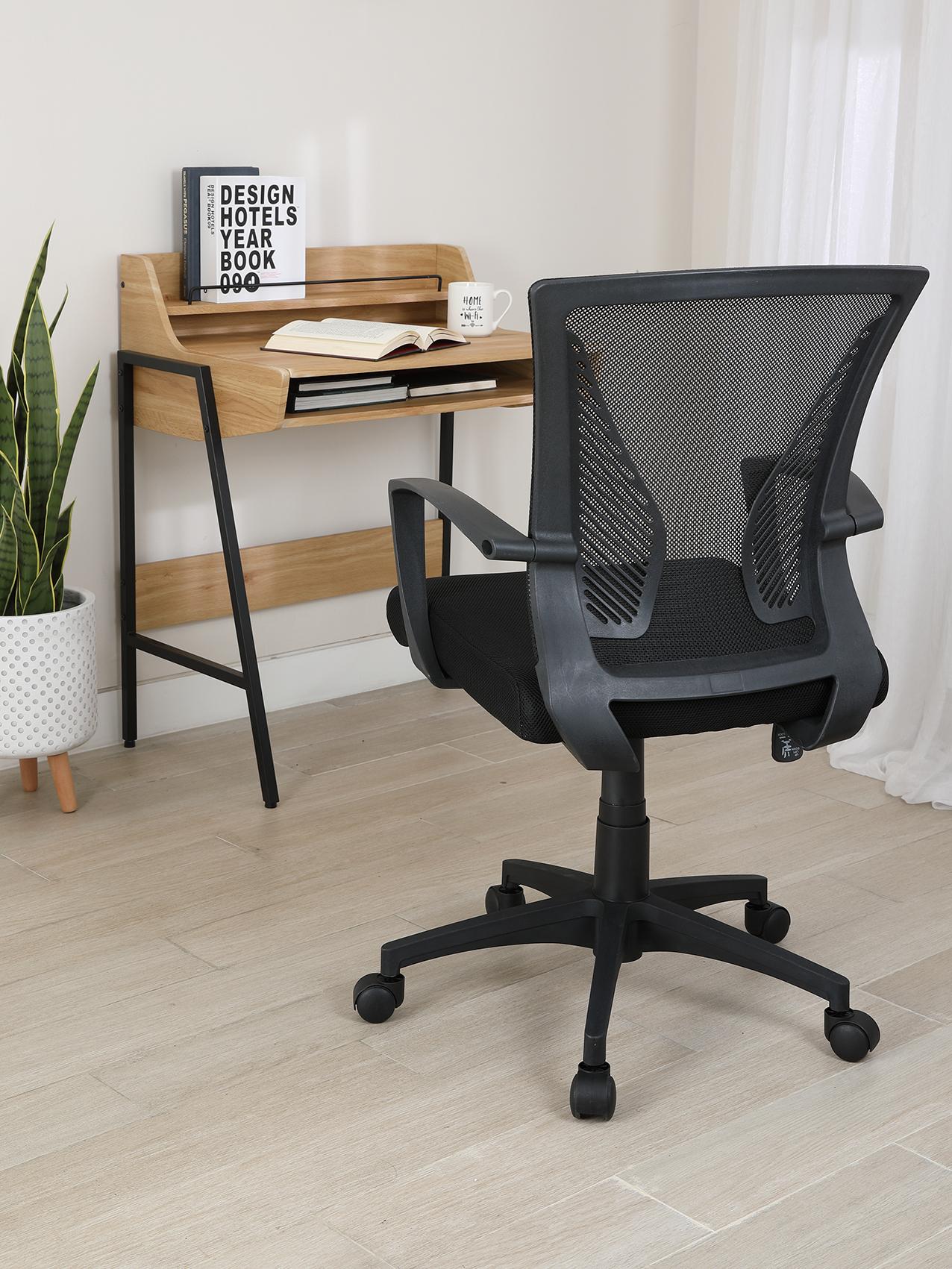 เก้าอี้สำนักงาน รุ่นเด็กซ์เตอร์ - สีดำ - เก้าอี้โต๊ะทำงาน เก้าอี้ออฟฟิศ วัสดุพลาสติกพีพี
